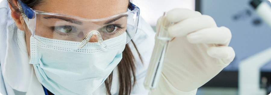  Scientist with test tube 
